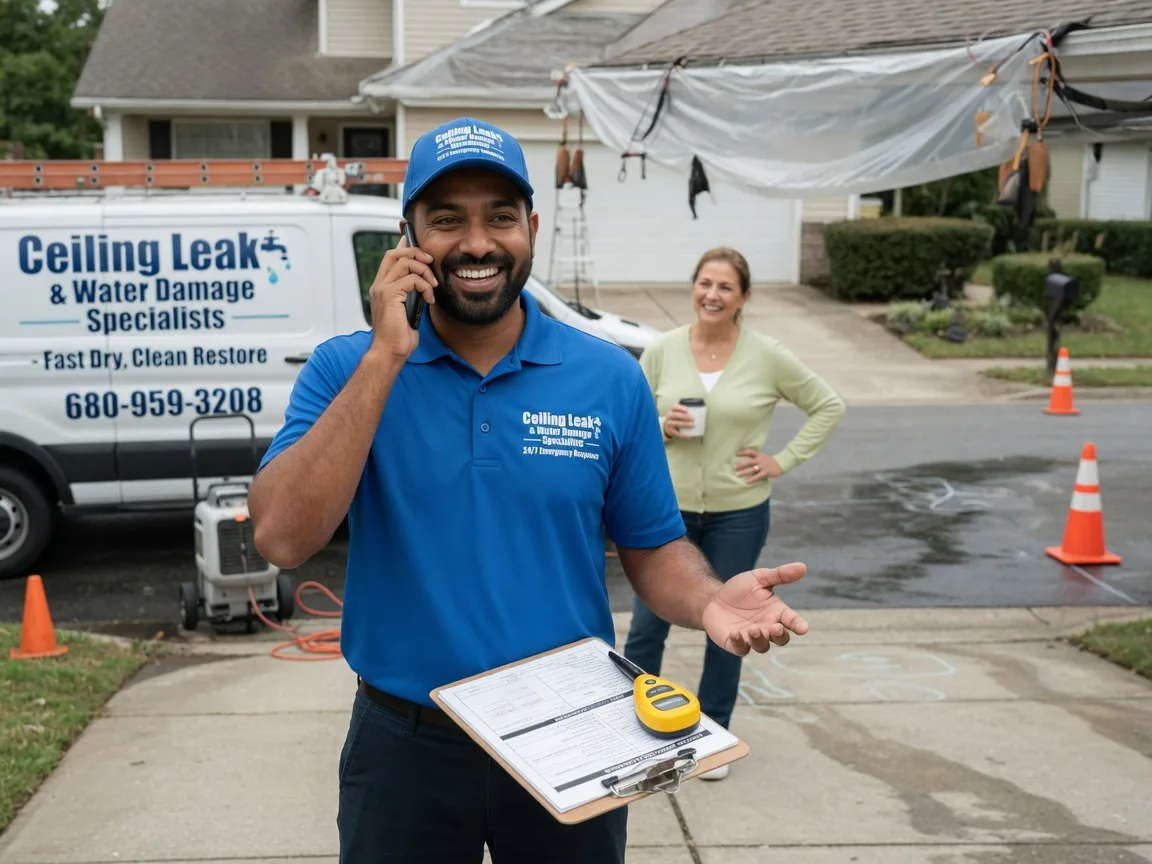 Ceiling Leak Cleanup Shambaugh, IA FAQs